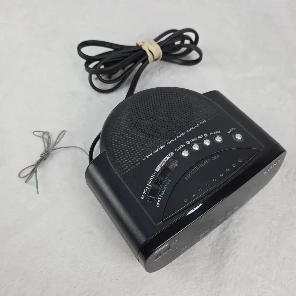 Sony Dream Machine ICF-C212 FM AM Clock Radio Alarm Snooze Tested Working‎